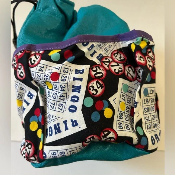 Utility bag Pouch bag bingo or sewing activities multi pocket bag drawstring bag - Picture 4 of 4